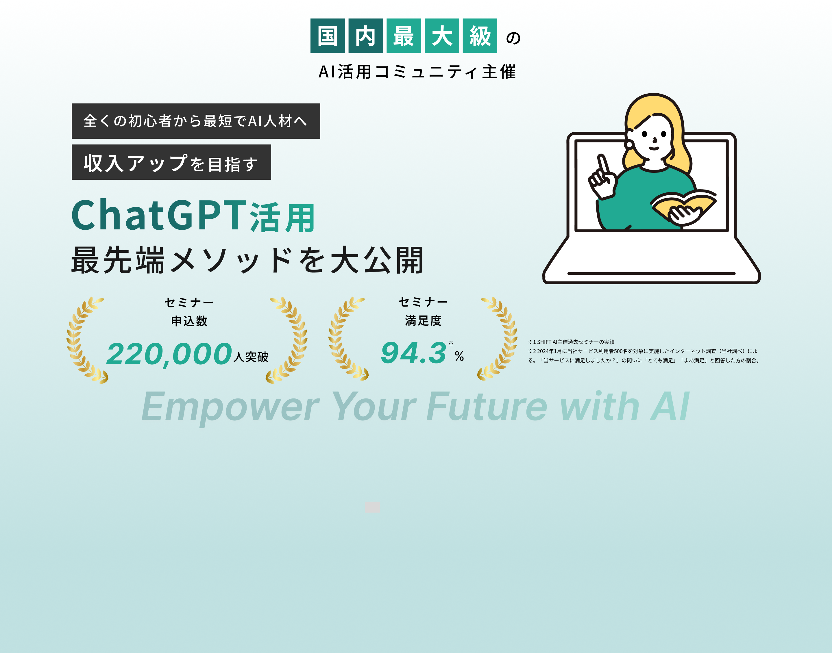 AIを使った副業をたった2時間のオンラインセミナーで理解できる