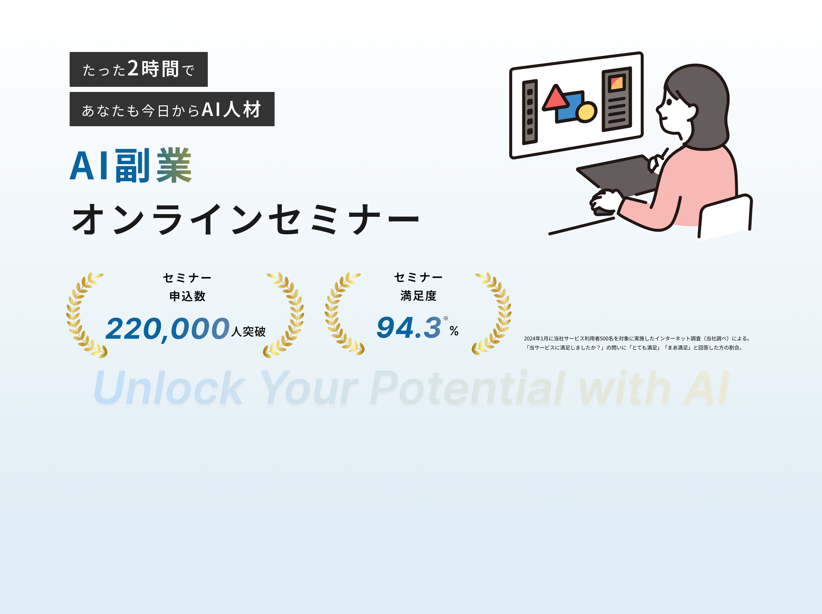 AIを使った副業をたった2時間のオンラインセミナーで理解できる