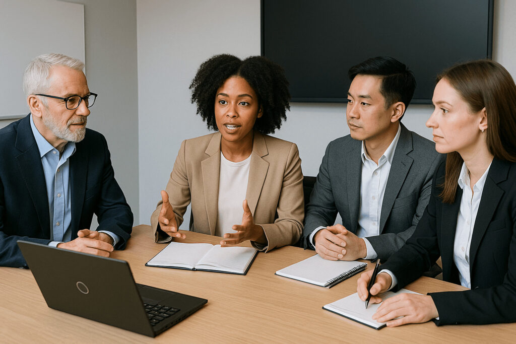 会議をする人たち