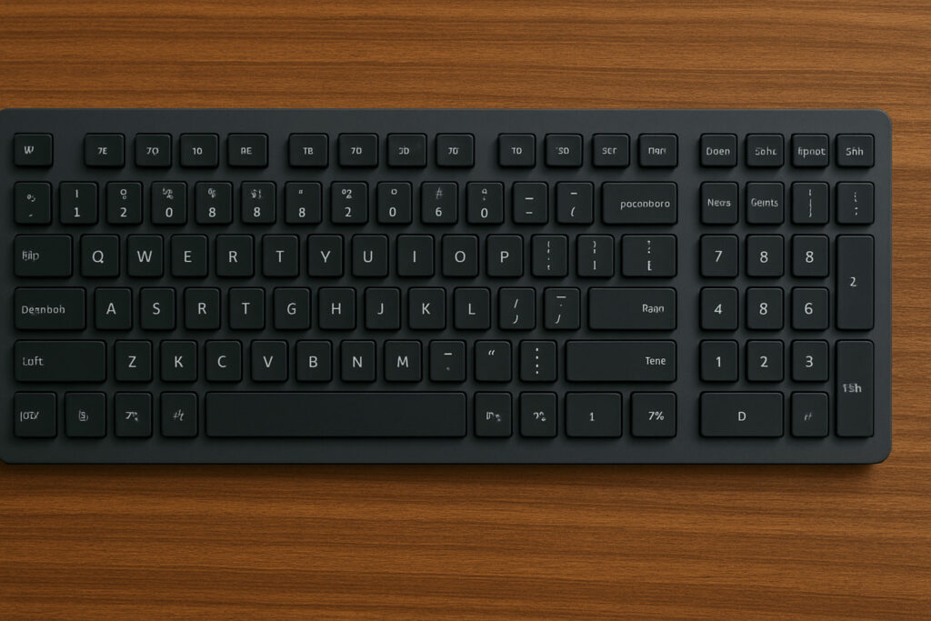 キーボードを上から見た画像