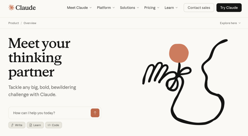 Claude公式ページ