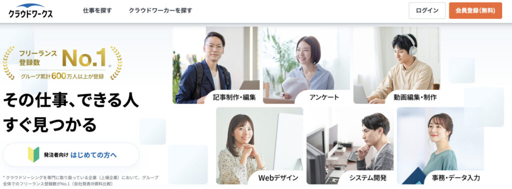 クラウドワークス公式ページ