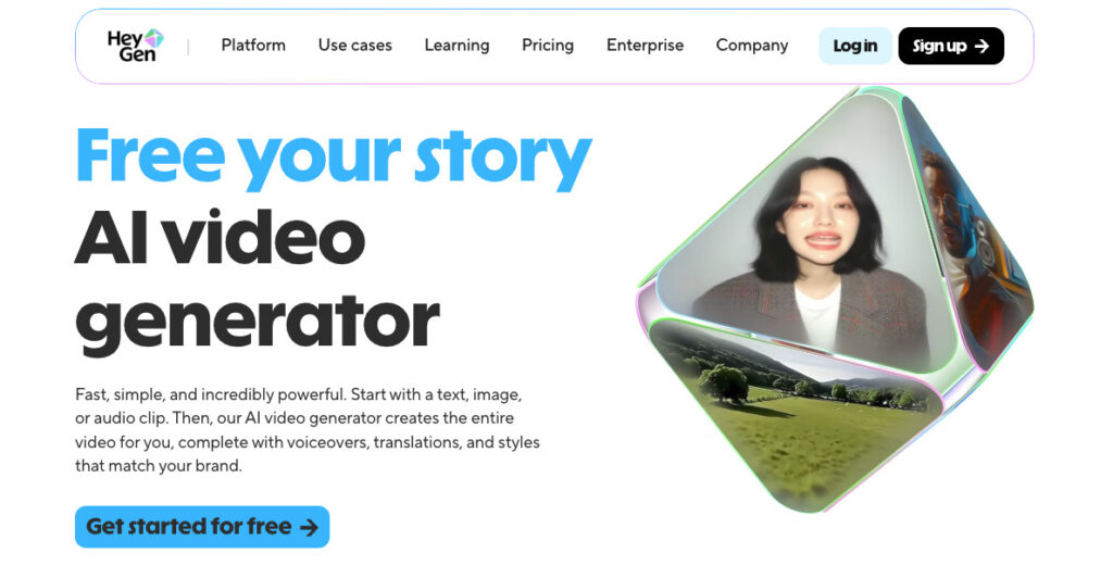 HeyGenの公式サイト