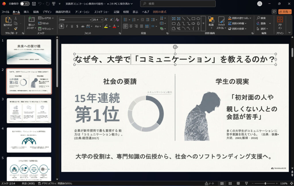 PowerPointで編集している画像