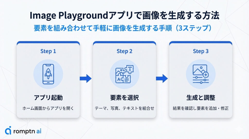 Image Playgroundで画像を生成する方法の解説画像
