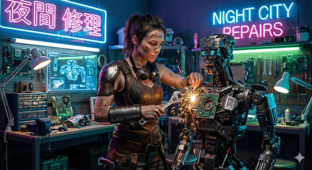 Geminiで生成したサイバーパンク風画像