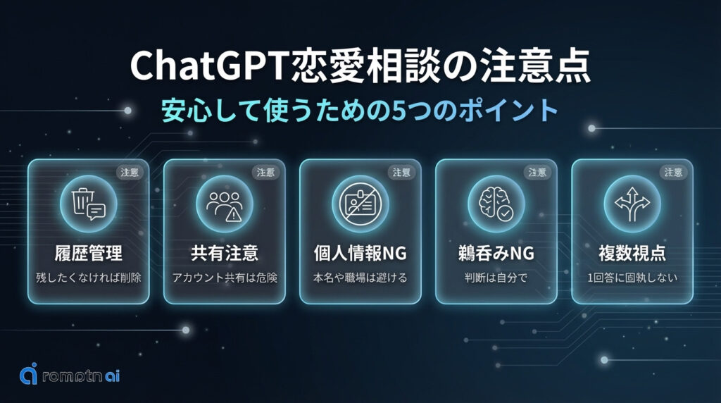 ChatGPTで恋愛相談する際の注意点