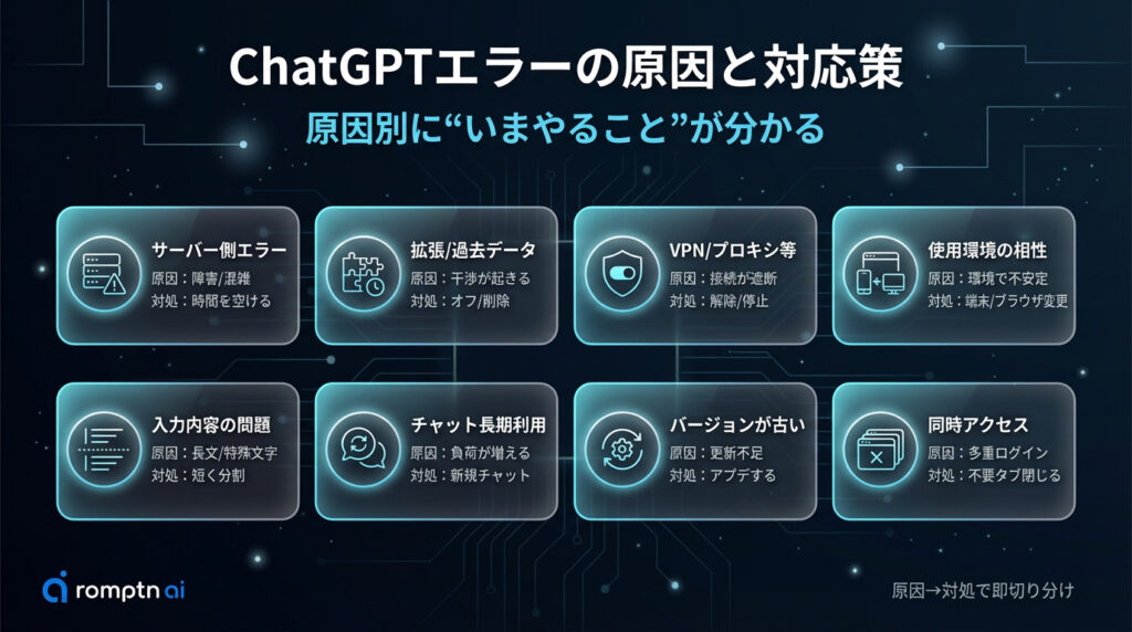 ChatGPTエラーの原因と対応策
