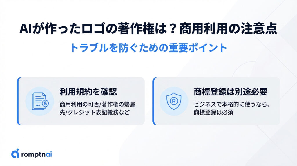 AIが作ったロゴの著作権は?商用利用の注意点