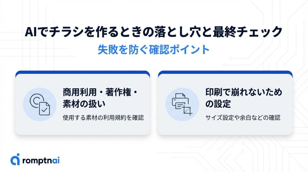 AIでチラシを作るときの落とし穴と最終チェック