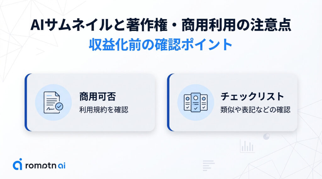 AIサムネイルと著作権・商用利用の注意点