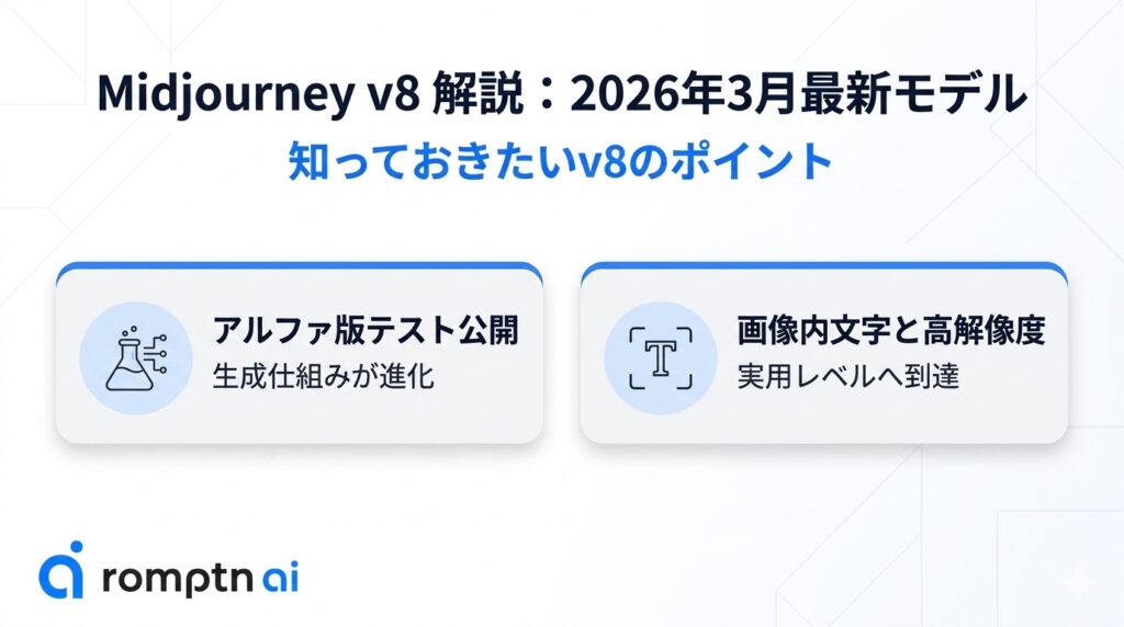 Midjourney v8とは?2026年3月リリースの最新モデル