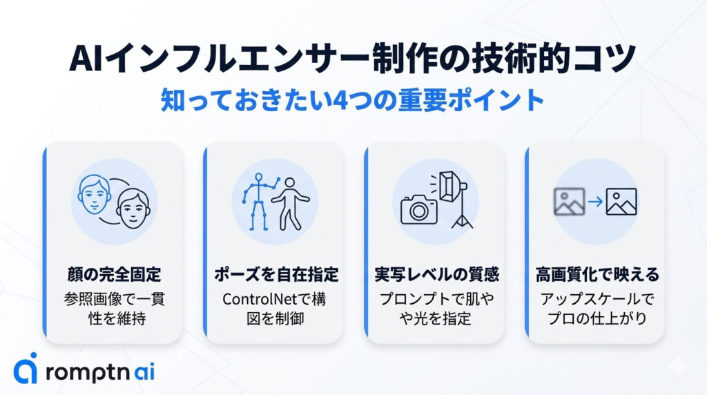 AIインフルエンサーを作る際の技術的なコツ