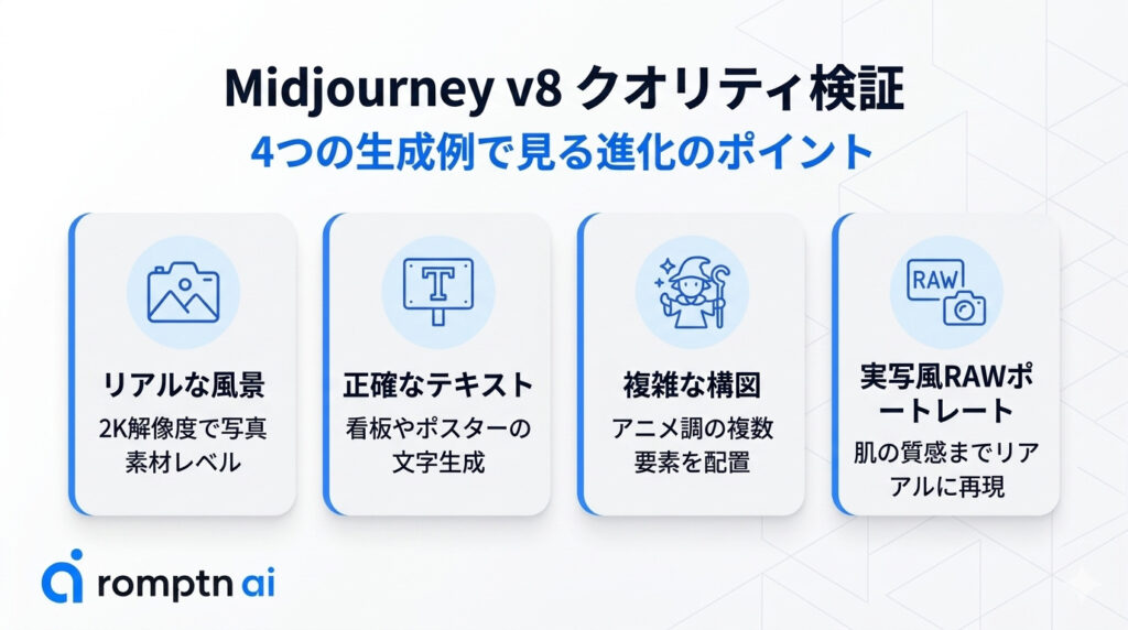 【生成例】Midjourney v8のクオリティを徹底検証