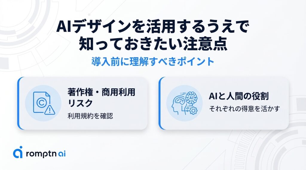 AIデザインを活用するうえで知っておきたい注意点